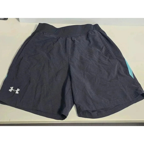 Men's Under Armour Shorts‎ SM Black/Light Blue - Picture 1 of 7